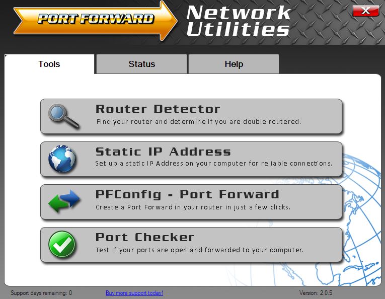 Portforward network utilities serial